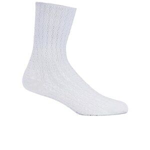 ALAÏA Lace Stretch Viscose Socks in Blanc Optique Small New Womens Vienne